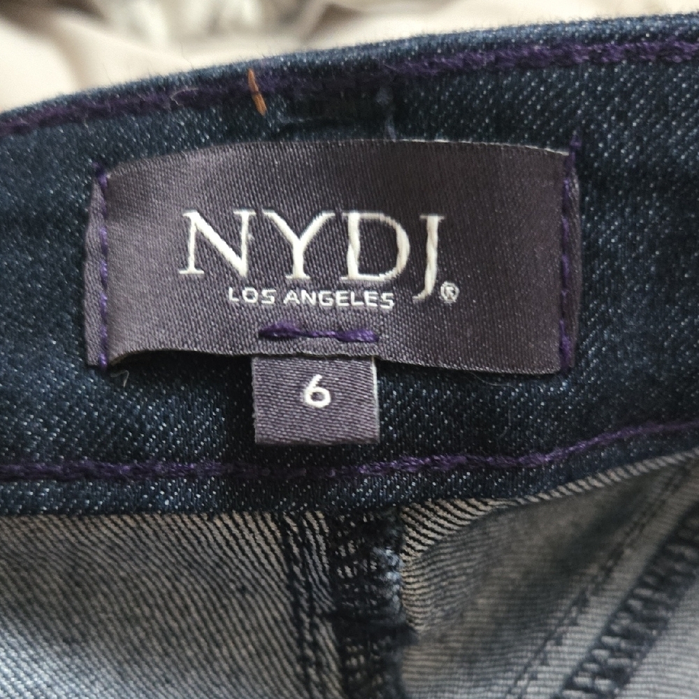 NYDJ High Rise Blue Jeans Slim Bootcut Leg - Picture 2 of 7